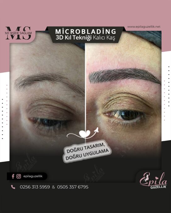 Nazilli - Microblading 3D Kıl Tekniği Kalıcı Kaş Kontürü