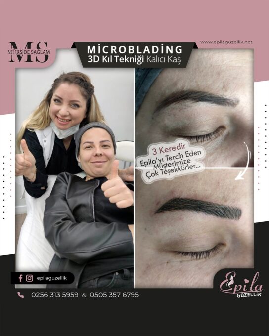 Nazilli - Microblading 3D Kıl Tekniği Kalıcı Kaş Kontürü