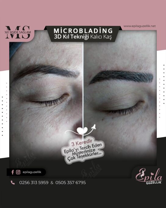 Nazilli - Microblading 3D Kıl Tekniği Kalıcı Kaş Kontürü