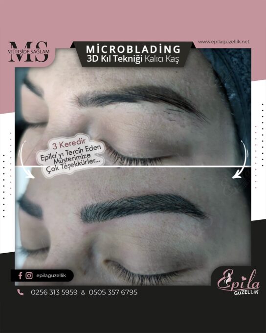 Nazilli - Microblading 3D Kıl Tekniği Kalıcı Kaş Kontürü