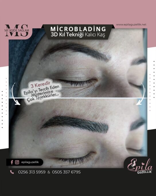 Nazilli - Microblading 3D Kıl Tekniği Kalıcı Kaş Kontürü