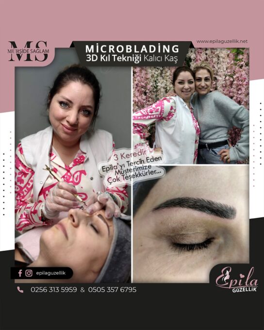 Nazilli - Microblading 3D Kıl Tekniği Kalıcı Kaş Kontürü