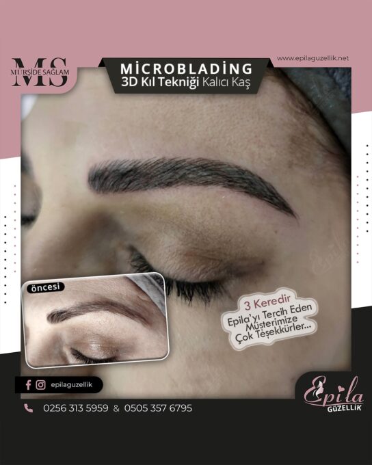 Nazilli - Microblading 3D Kıl Tekniği Kalıcı Kaş Kontürü