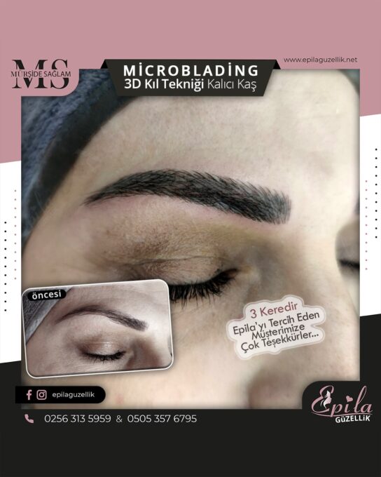 Nazilli - Microblading 3D Kıl Tekniği Kalıcı Kaş Kontürü