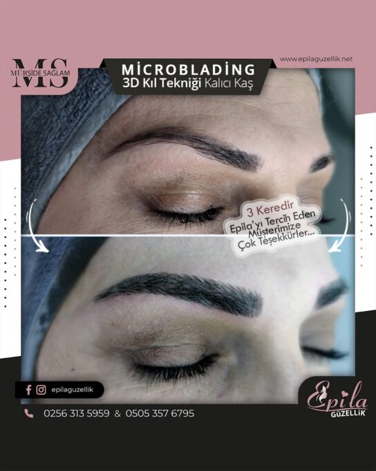 Nazilli - Microblading 3D Kıl Tekniği Kalıcı Kaş Kontürü