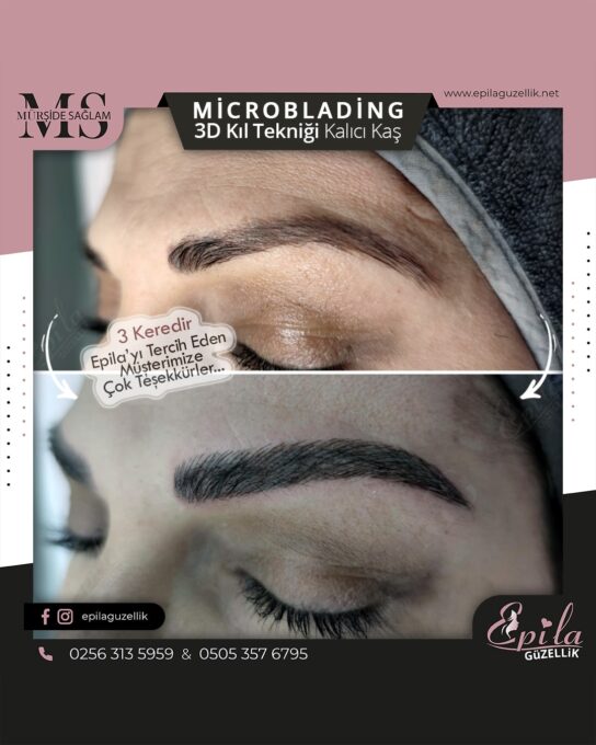 Nazilli - Microblading 3D Kıl Tekniği Kalıcı Kaş Kontürü