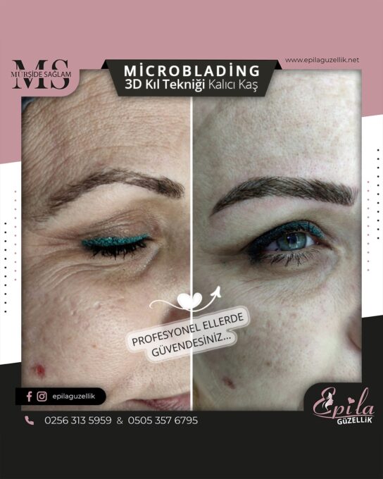 Nazilli - Microblading 3D Kıl Tekniği Kalıcı Kaş Kontürü