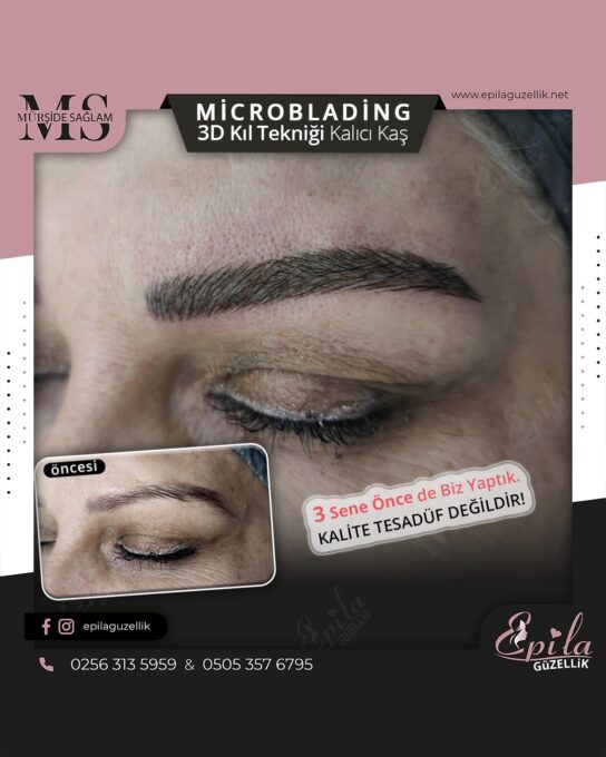 Nazilli - Microblading 3D Kıl Tekniği Kalıcı Kaş Kontürü