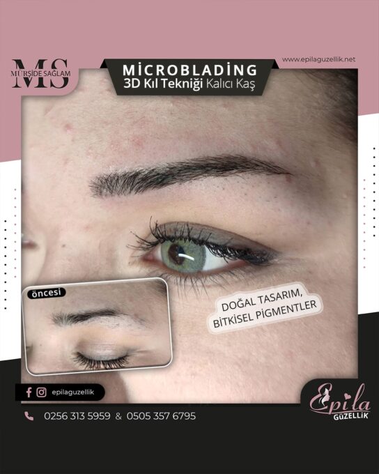 Nazilli - Microblading 3D Kıl Tekniği Kalıcı Kaş Kontürü