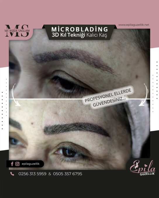 Nazilli - Microblading 3D Kıl Tekniği Kalıcı Kaş Kontürü