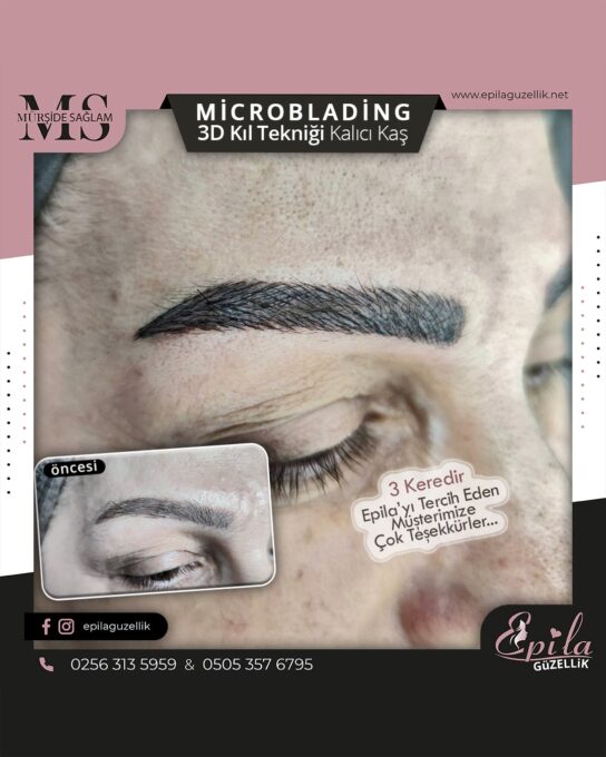 Nazilli - Microblading 3D Kıl Tekniği Kalıcı Kaş Kontürü