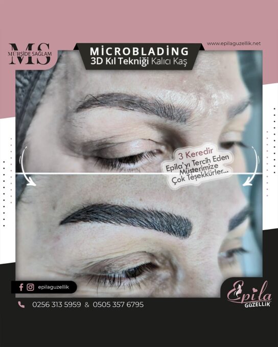 Nazilli - Microblading 3D Kıl Tekniği Kalıcı Kaş Kontürü