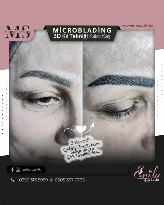 Nazilli - Microblading 3D Kıl Tekniği Kalıcı Kaş Kontürü