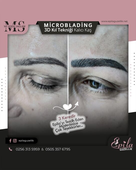 Nazilli - Microblading 3D Kıl Tekniği Kalıcı Kaş Kontürü