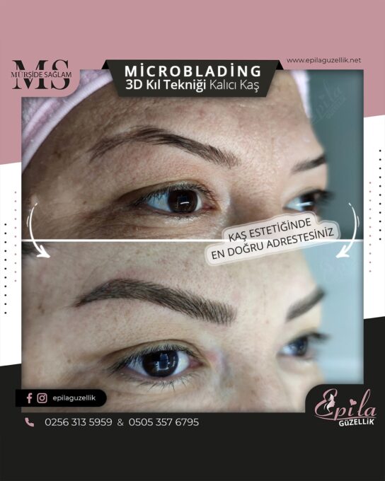 Nazilli - Microblading 3D Kıl Tekniği Kalıcı Kaş Kontürü