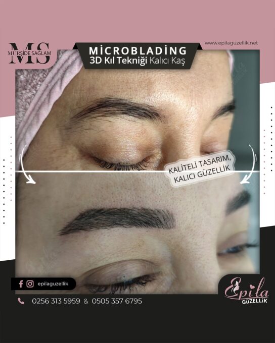 Nazilli - Microblading 3D Kıl Tekniği Kalıcı Kaş Kontürü