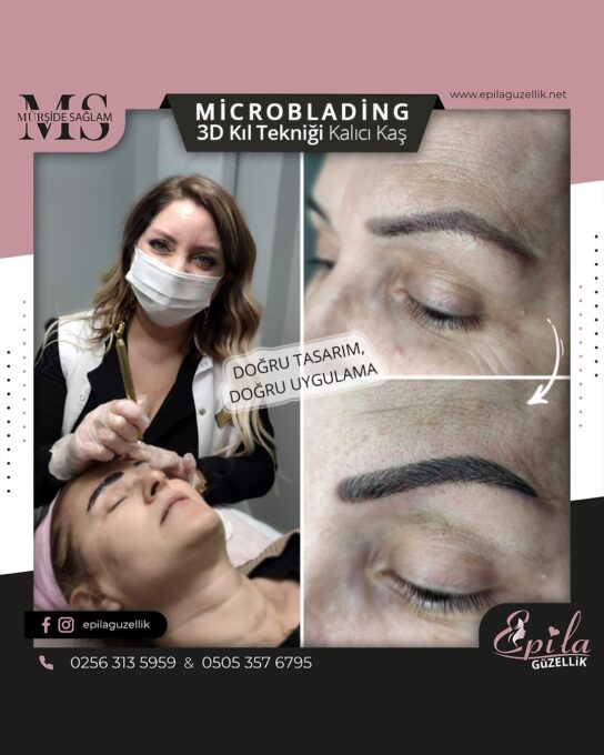 Nazilli - Microblading 3D Kıl Tekniği Kalıcı Kaş Kontürü