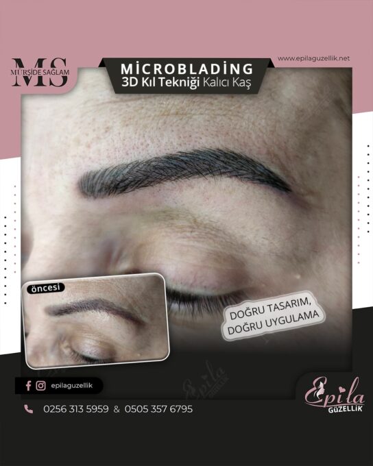 Nazilli - Microblading 3D Kıl Tekniği Kalıcı Kaş Kontürü