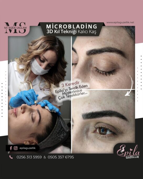 Nazilli - Microblading 3D Kıl Tekniği Kalıcı Kaş Kontürü