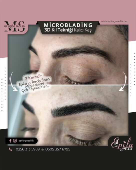 Nazilli - Microblading 3D Kıl Tekniği Kalıcı Kaş Kontürü