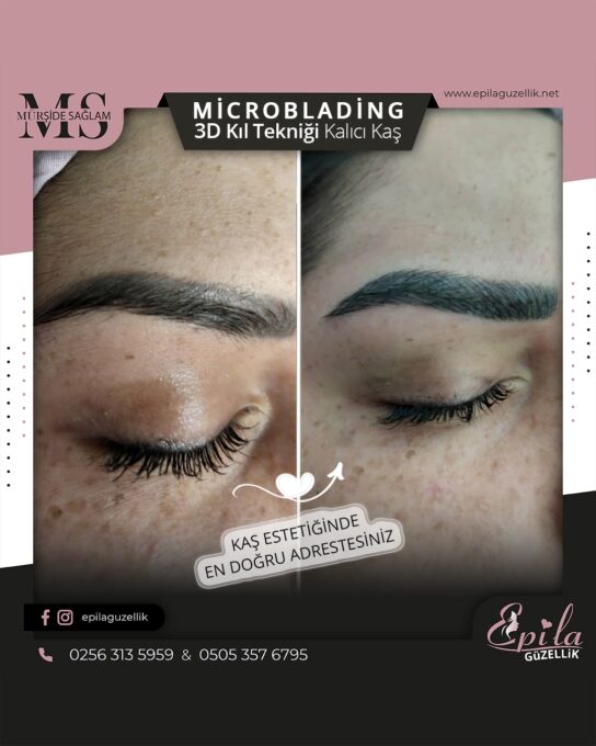 Nazilli - Microblading 3D Kıl Tekniği Kalıcı Kaş Kontürü