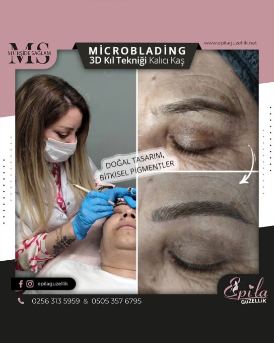 Nazilli - Microblading 3D Kıl Tekniği Kalıcı Kaş Kontürü