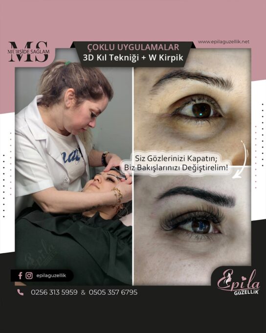 Nazilli - Microblading 3D Kıl Tekniği Kalıcı Kaş Kontürü