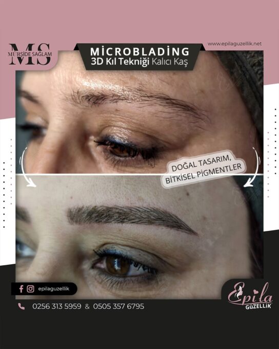 Nazilli - Microblading 3D Kıl Tekniği Kalıcı Kaş Kontürü