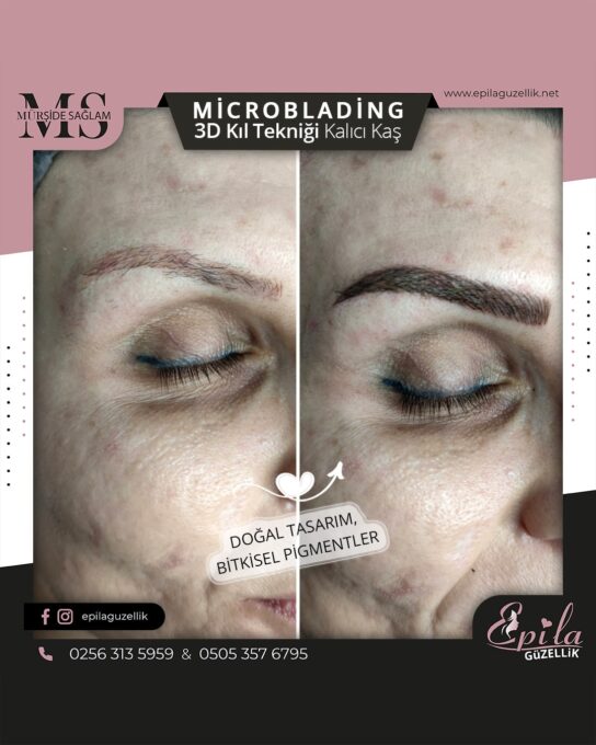 Nazilli - Microblading 3D Kıl Tekniği Kalıcı Kaş Kontürü