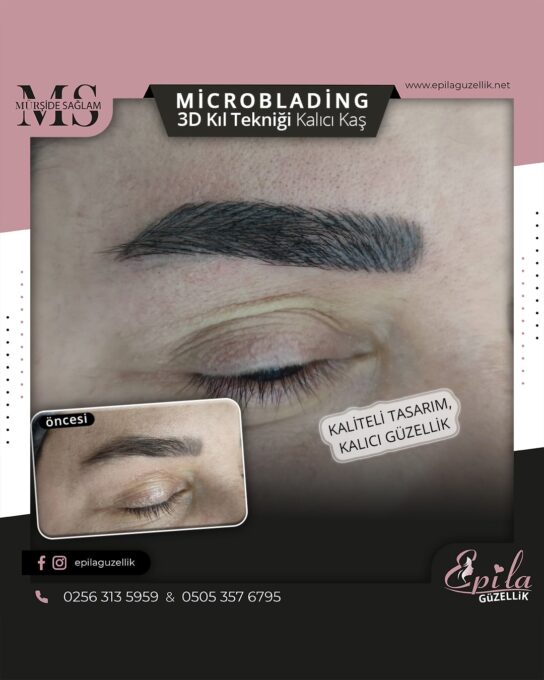 Nazilli - Microblading 3D Kıl Tekniği Kalıcı Kaş Kontürü