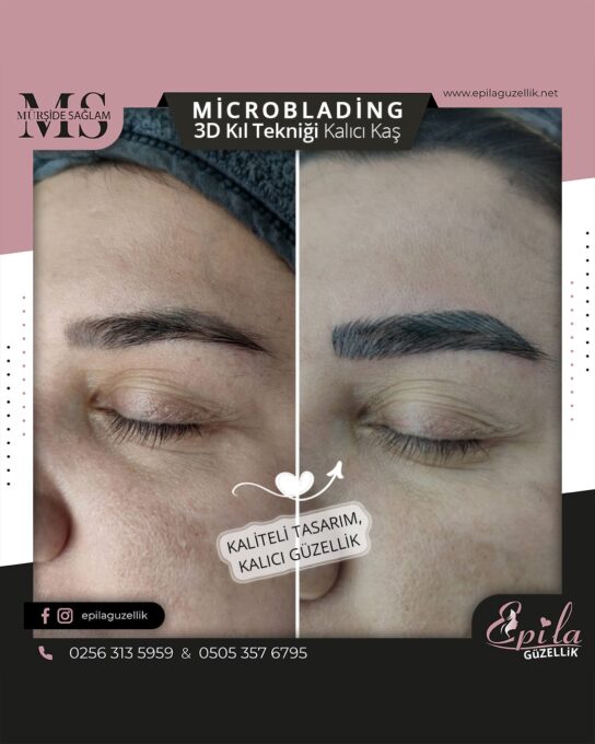 Nazilli - Microblading 3D Kıl Tekniği Kalıcı Kaş Kontürü