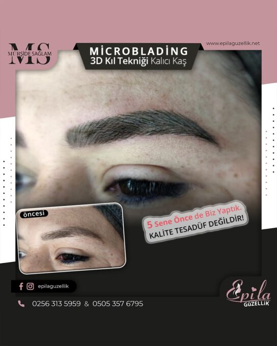 Nazilli - Microblading 3D Kıl Tekniği Kalıcı Kaş Kontürü