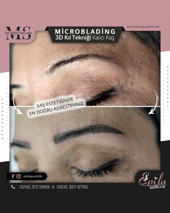 Nazilli - Microblading 3D Kıl Tekniği Kalıcı Kaş Kontürü