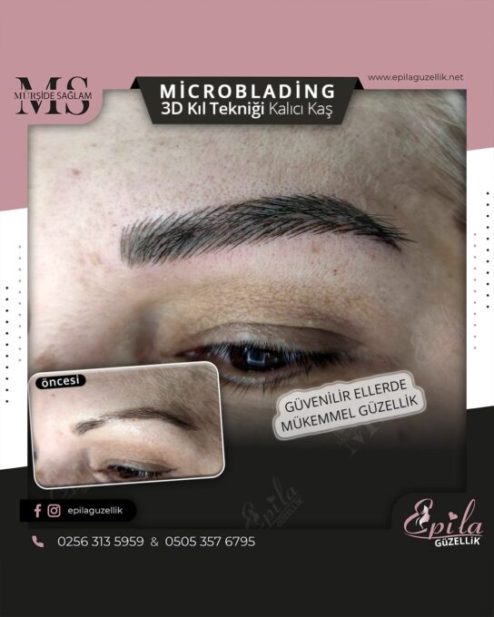 Nazilli - Microblading 3D Kıl Tekniği Kalıcı Kaş Kontürü