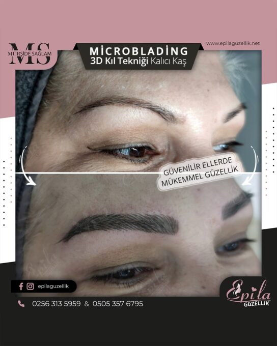 Nazilli - Microblading 3D Kıl Tekniği Kalıcı Kaş Kontürü