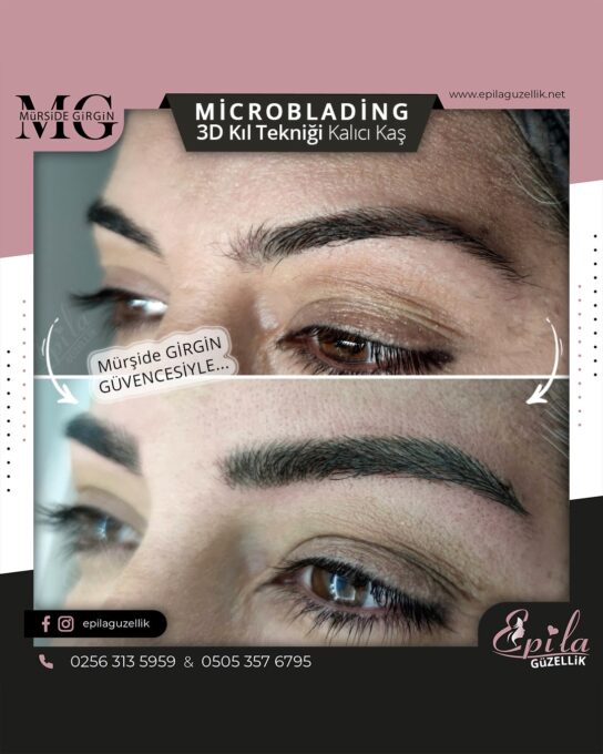 Nazilli - Microblading 3D Kıl Tekniği Kalıcı Kaş Kontürü