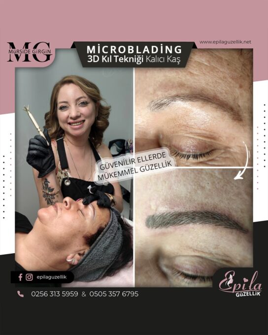 Nazilli - Microblading 3D Kıl Tekniği Kalıcı Kaş Kontürü