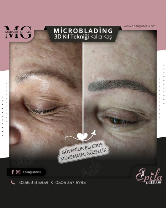 Nazilli - Microblading 3D Kıl Tekniği Kalıcı Kaş Kontürü