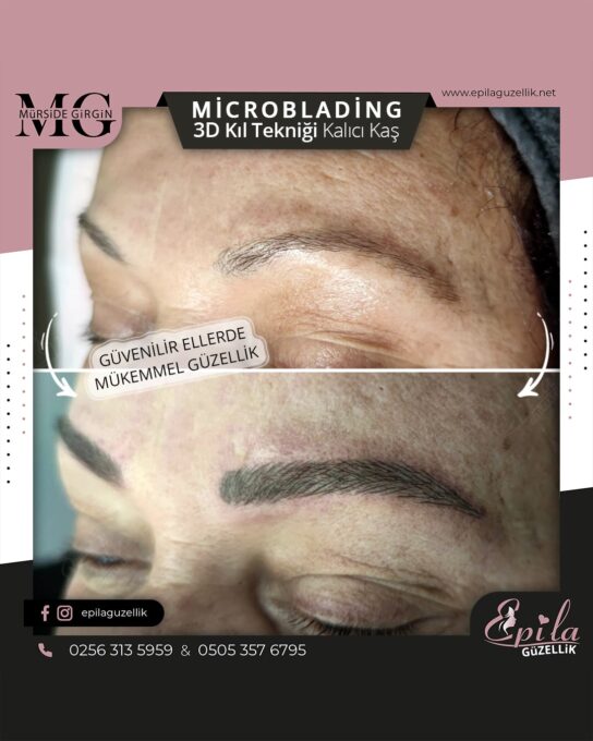 Nazilli - Microblading 3D Kıl Tekniği Kalıcı Kaş Kontürü