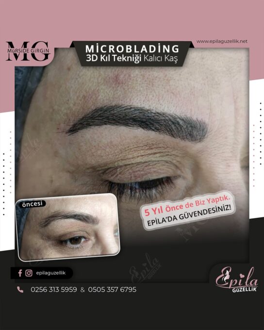 Nazilli - Microblading 3D Kıl Tekniği Kalıcı Kaş Kontürü