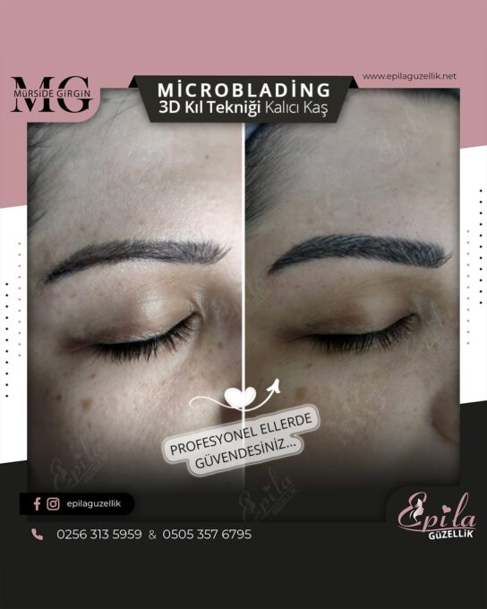 Nazilli - Microblading 3D Kıl Tekniği Kalıcı Kaş Kontürü