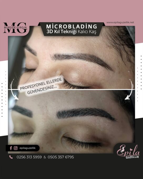 Nazilli - Microblading 3D Kıl Tekniği Kalıcı Kaş Kontürü