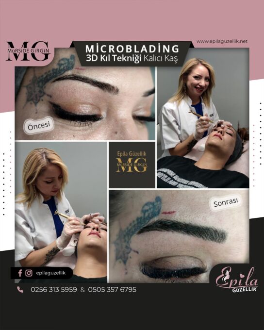 Nazilli - Microblading 3D Kıl Tekniği Kalıcı Kaş Kontürü