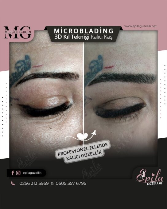 Nazilli - Microblading 3D Kıl Tekniği Kalıcı Kaş Kontürü