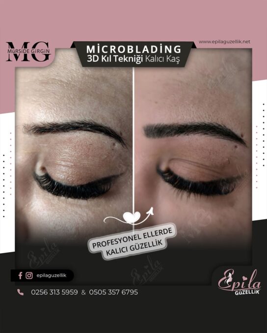 Nazilli - Microblading 3D Kıl Tekniği Kalıcı Kaş Kontürü