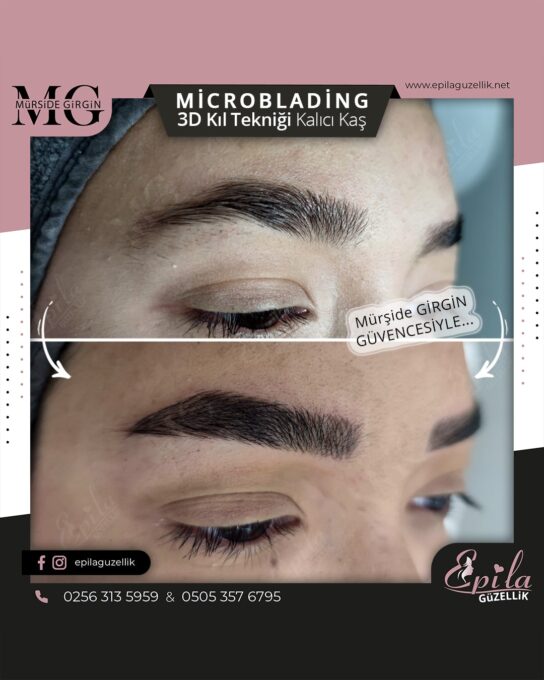 Nazilli - Microblading 3D Kıl Tekniği Kalıcı Kaş Kontürü