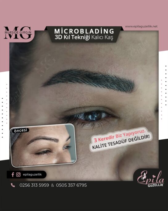 Nazilli - Microblading 3D Kıl Tekniği Kalıcı Kaş Kontürü