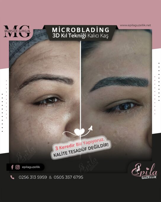 Nazilli - Microblading 3D Kıl Tekniği Kalıcı Kaş Kontürü