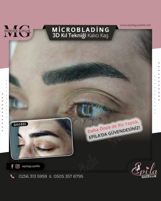 Nazilli - Microblading 3D Kıl Tekniği Kalıcı Kaş Kontürü