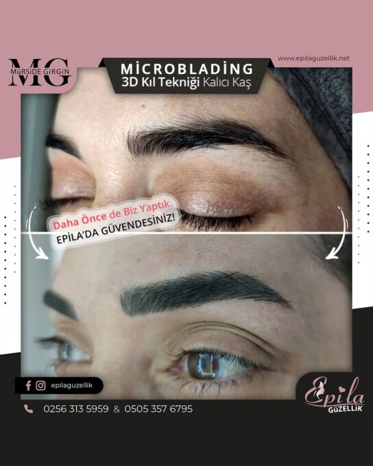 Nazilli - Microblading 3D Kıl Tekniği Kalıcı Kaş Kontürü